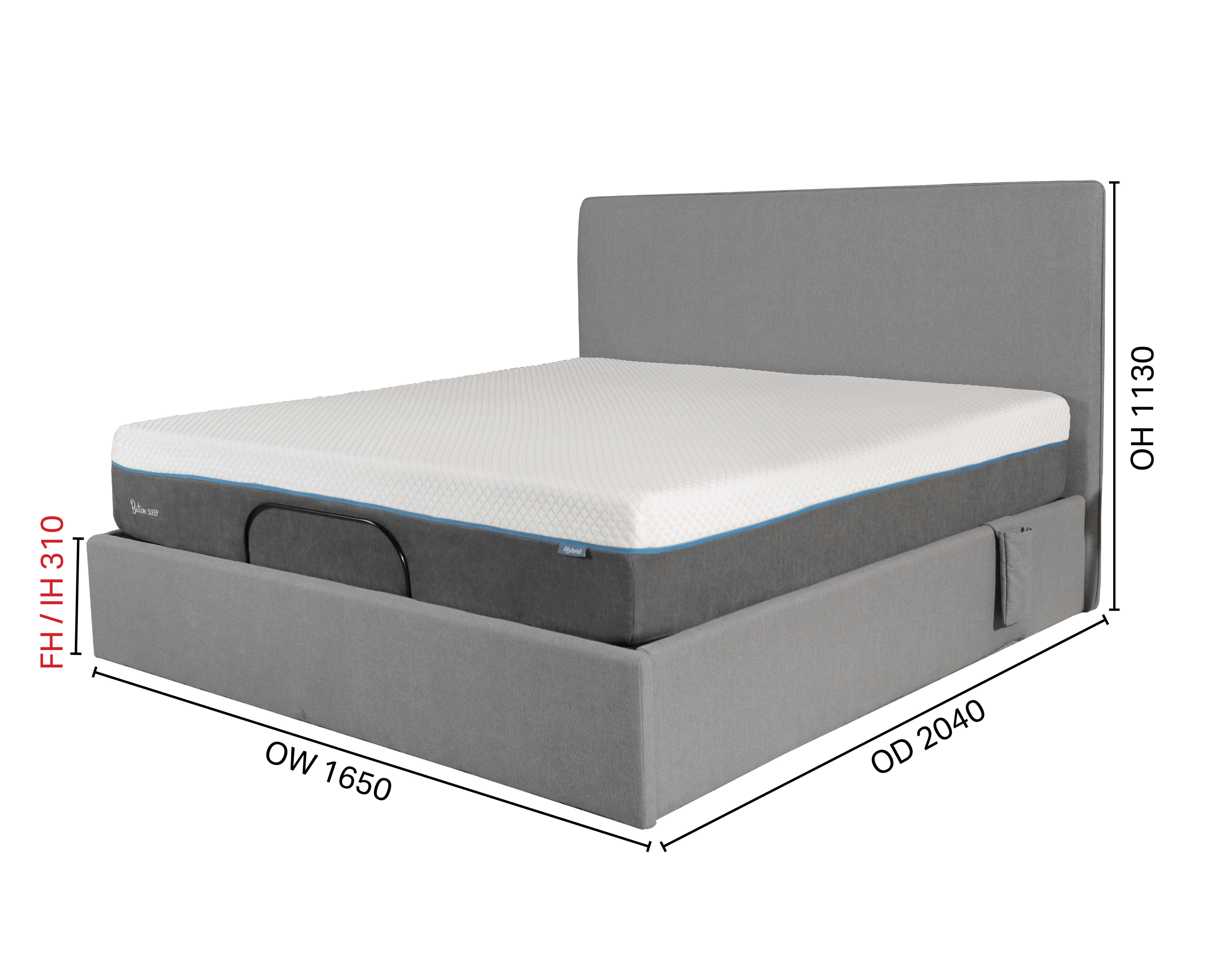 Benita Adjustable Bed Frame + Full board – Queen